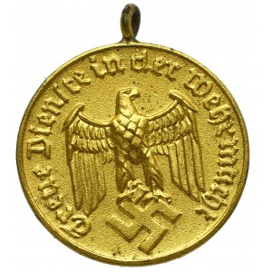 Drittes Reich, Miniatur der Medaille für 12 Dienste