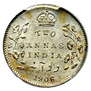 Indie, 2 annas 1906 - PCGS MS65