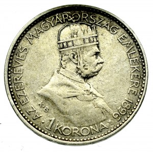 Hungary, 1 kronen 1896