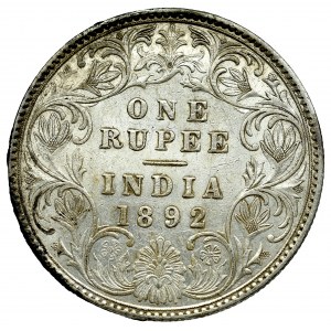 Indie, 1 rupia 1892