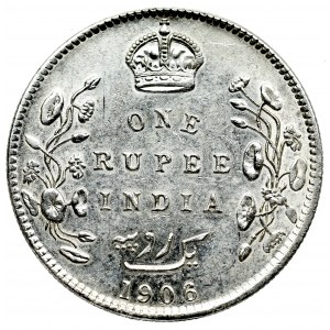 Indie, 1 rupia 1906