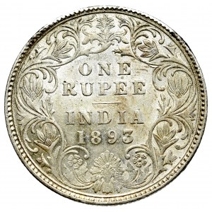 Indie, 1 rupia 1893