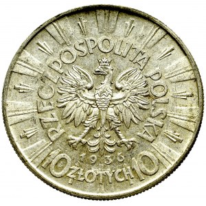 II Republic of Poland, 10 zloty 1936 Pilsudski