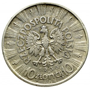 II Rzeczpospolita, 10 złotych 1936 Piłsudski