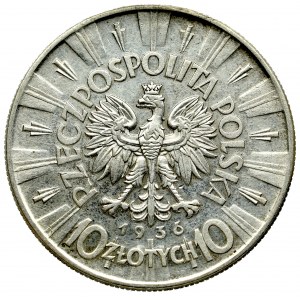 II Republic of Poland, 10 zloty 1936 Pilsudski