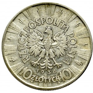 II Rzeczpospolita, 10 złotych 1936 Piłsudski