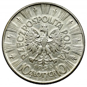 II Rzeczpospolita, 10 złotych 1936 Piłsudski