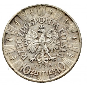 II Rzeczpospolita, 10 złotych 1938 Piłsudski