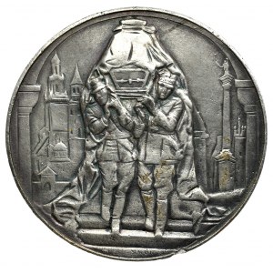 II RP, Medal na rocznicę śmierci Józefa Piłsudskiego, 1936 - odlew w białym metalu