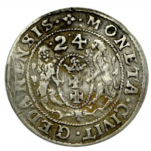 Sigismund III, 18 groschen 1624, Danzig - date overstriked