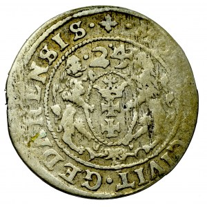 Sigismund III, 18 groschen 1624, Danzig - date overstriked