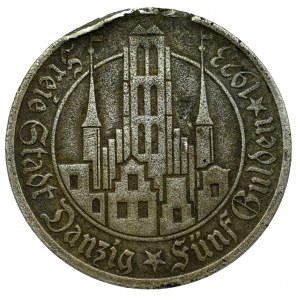 Free City of Danzig, 5 gulden 1923