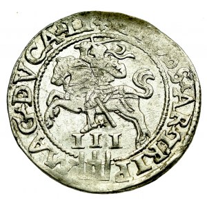 Sigismund II Augustus, 3 groschen 1562, Vilnius - L/LI