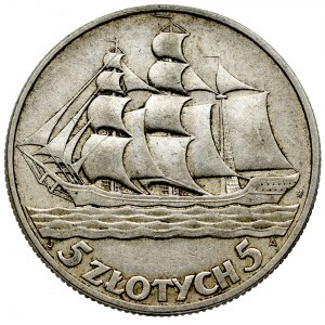 II Republic of Poland, 5 zloty 1936 Ship