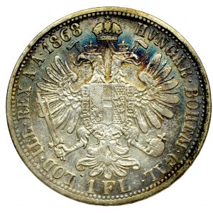 Austro-Hungary, Franz Joseph I, 2 florin 1868