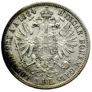 Austria, Franz Joseph, 1 florin 1884