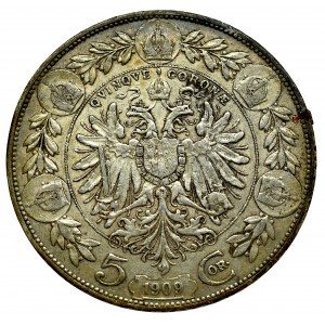 Hungary, Franz Joseph, 5 korona 1909