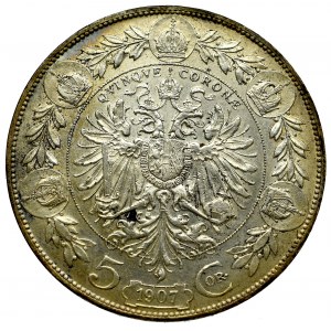 Austria-Hungary, Franz Joseph, 5 krone 1907