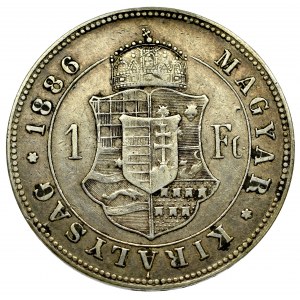 Hungary, Franz Joseph, 1 forint 1886, Kremnitz