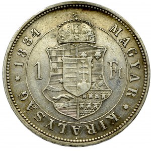 Hungary, Franz Joseph, 1 forint 1884, Kremnitz