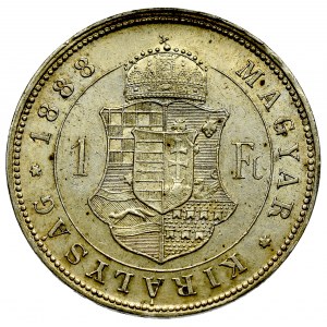 Hungary, Franz Joseph, 1 forint 1888, Kremnitz