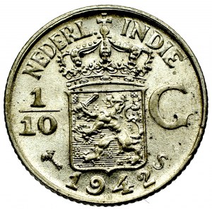 Indie, 1/10 guldena 1942