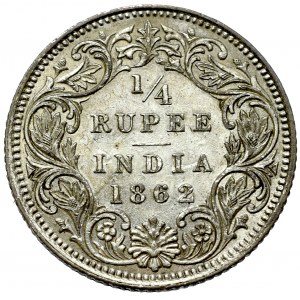 Indie Brytyjskie, 1/4 rupii 1862