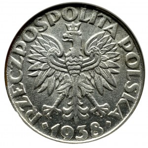 II Republic of Poland, 50 groschen 1938 - NGC AU58