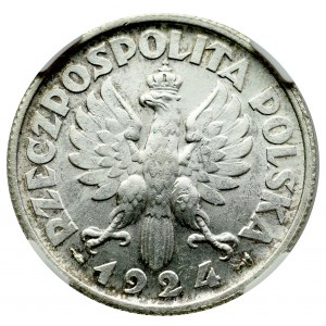 II Republic of Poland, 2 zloty 1924, Birmingham - NGC MS61
