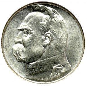 II Republic, 5 zlotych 1938, Pilsudski - NGC MS63