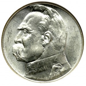 II Rzeczpospolita, 5 złotych 1938 Piłsudski - NGC MS64