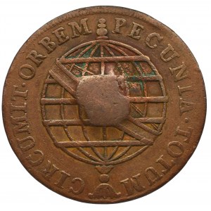 Angola, 40 reis kontrmarkowane na 20 reis 1787