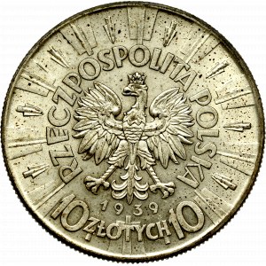 II Republic of Poland, 10 zloty 1939 Pilsudski