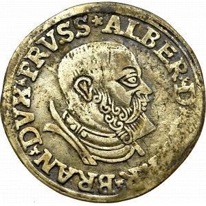 Prusy Książęce, Albert Hohenzollern, trojak 1535, Królewiec - PRVSSIE