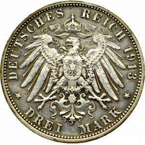Germany, 3 mark 1913 E, Muldenhütten