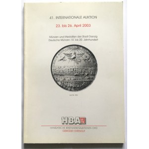 Katalog aukcyjny, HBA 2003 r - piękna i duża kolekcja rzadkich monet gdańskich
