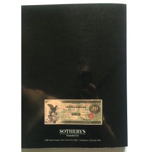 Katalog aukcyjny, SOTHEBYS Coins, Medals and Banknotes 1999 r - ciekawe i b.rzadkie, monety, medale i banknoty USA