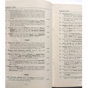 Katalog aukcyjny, Stacks COLLECTION OF COINS OF THE WORLD 1964 r - rzadkie i ciekawe, monety polskie