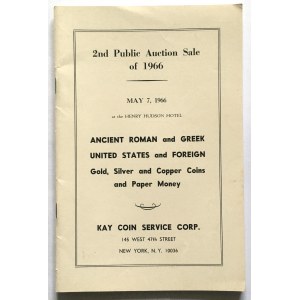 Katalog aukcyjny, ANCIENT ROMAN and GREEK UNITED STATES and FOREIGN 1966 r - rzadkie i ciekawe monety