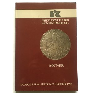 Katalog aukcyjny, Künker 44/1998 r - bardzo rzadkie i ciekawe, monety polskie i polsko-saskie