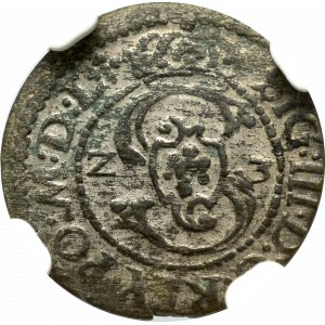 Zygmunt III Waza, Szeląg 1623, Wilno - NGC AU58