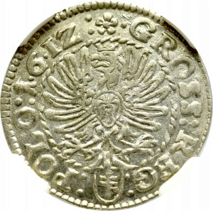 Zygmunt III Waza, Grosz 1612, Kraków - 1•6•12 - NGC AU58