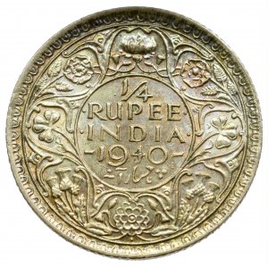 India, 1/4 rupii 1940