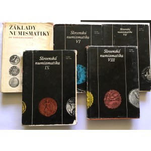Opracowania naukowe dotyczące numizmatyki Słowackiej - ZAKLADY NUMISMATIKY, Slovenska numizmatika cz. VI,VII,VIII,IX