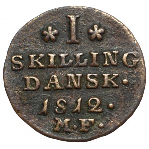 Dania, Fryderyk VI, skilling 1812, Altona