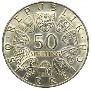 Austria, 50 szylingów 1968 - 50 lat Republiki