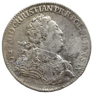 Saksonia, Fryderyk Krystian, 2/3 talara (gulden) 1763 FWôF, Drezno