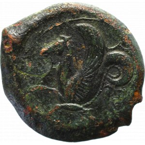 Sycylia, Syrakuzy, Litra brązowa 409-395 p.n.e - hippokamp
