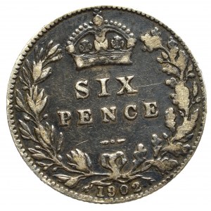 Wielka Brytania, 6 pensów 1902