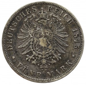 Germany, Preussen, 5 mark 1876